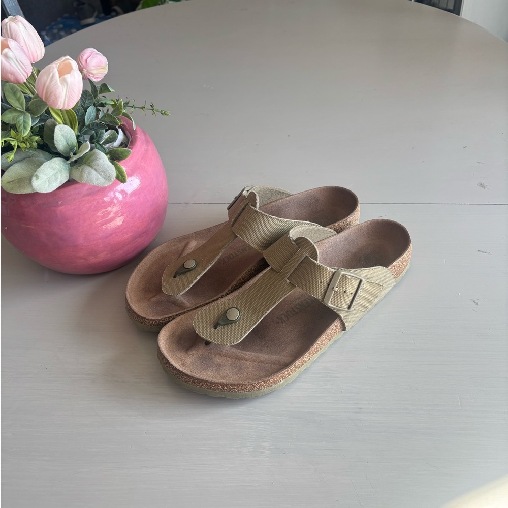 Birkenstock Beige Thong Sandals